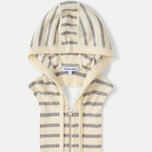 Veronica Beard Striped Cashmere Hoodie Dickey